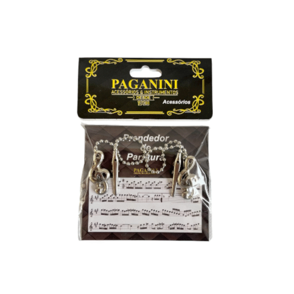 34 - 2025-10-01T143908.011 Prendedor de partitura clipets c/corrente - clave de sol prata - (Par)
