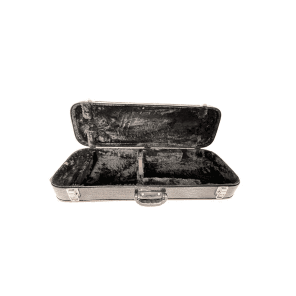 Estojo Para Violino Retangular Preto Croco com Espaço Hinário