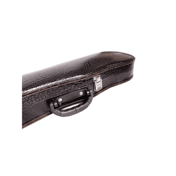 Estojo Clássico Formato Preto Croco Para Violino