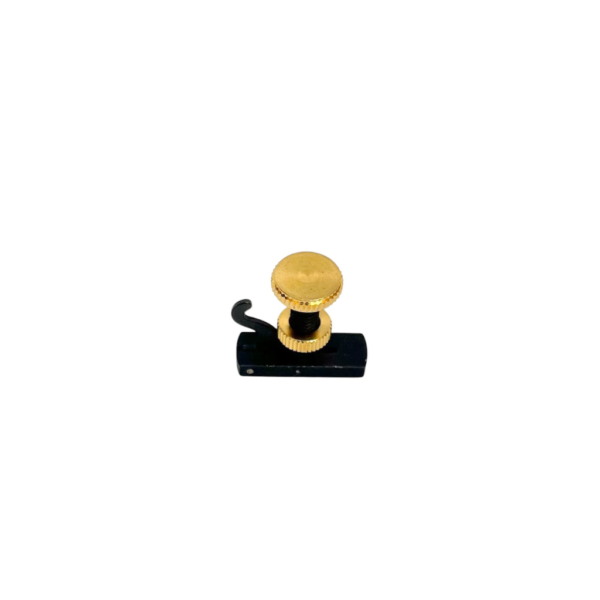 Microafinador Wittner Modelo Inglês para Violino - Preto com Parafuso Dourado