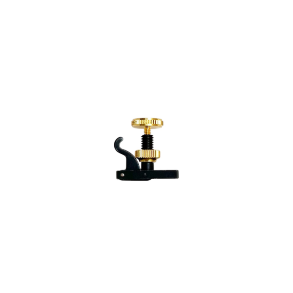 Microafinador Wittner Modelo Inglês para Violino - Preto com Parafuso Dourado
