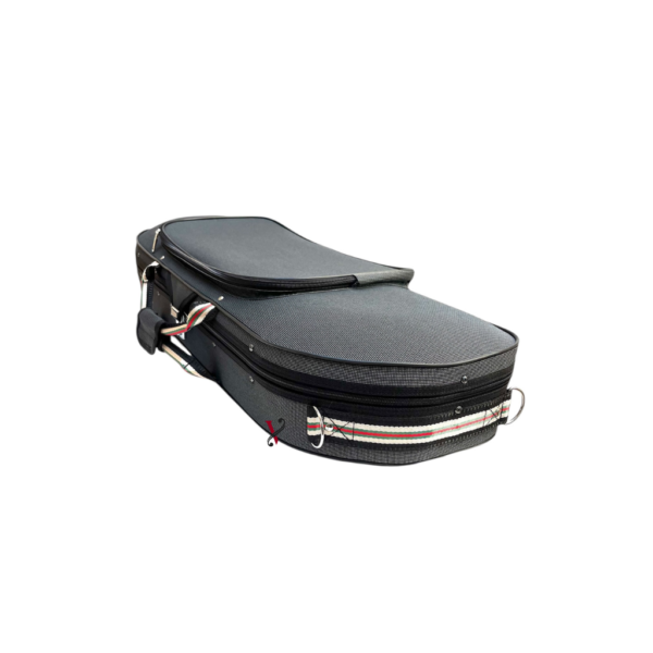 Estojo Meia Lua Térmico Luxo Interior Azul Para Violino 4/4