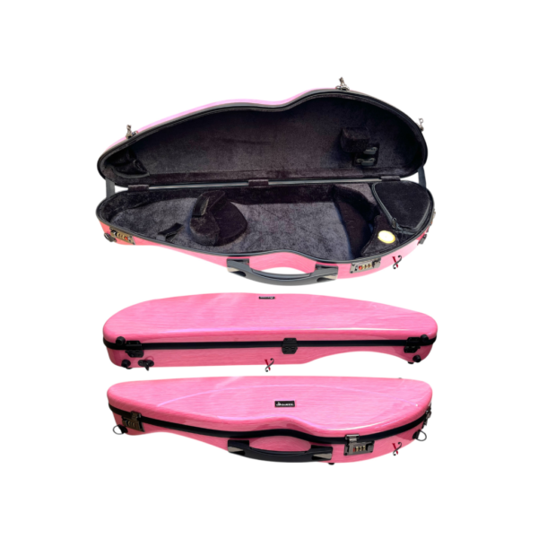 Estojo de Fibra de Vidro para Violino 4/4 - Rosa Luxo