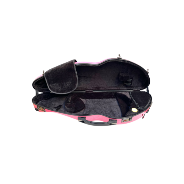 Estojo de Fibra de Vidro Para Violino 4/4 - Rosa Luxo
