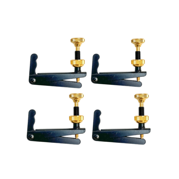 Kit 4 Microafinador Wittner Para Violoncelo 4/4 e 3/4 - Preto com Parafuso Dourado