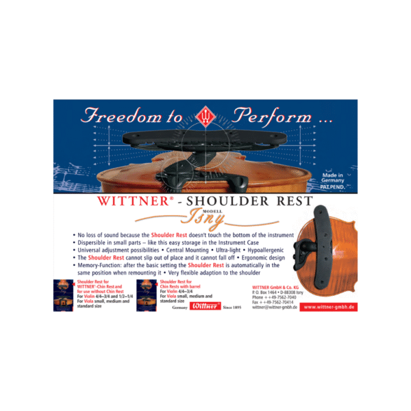 Espaleira Wittner Para Violas Que Utilizam Queixeiras Wittner