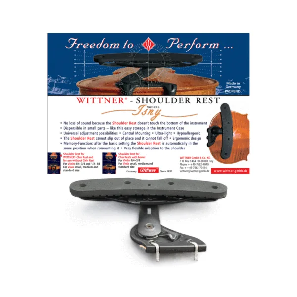 Espaleira Wittner P/ Violino e Viola Para Uso com Queixeiras Tradicionais