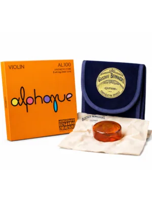 Kit Cordas Thomastik Alphayue AL100 4/4 + Breu Gustave Bernardel Kit Cordas Thomastik Alphayue AL100 4/4 + Breu Gustave Bernardel
