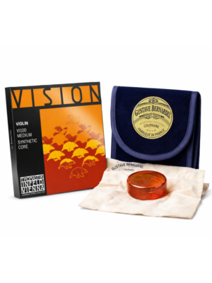 Kit Cordas Thomastik Vision VI100 4/4 + Breu Gustave Bernardel